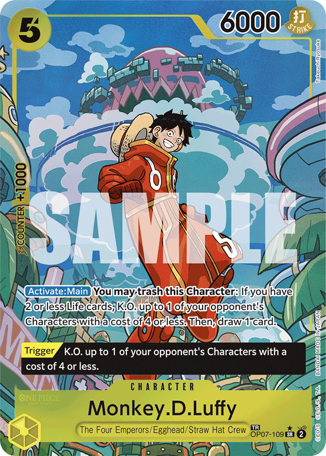 Monkey.D.Luffy - OP07-109 - Unknown (Treasure Rare) - 500 Years In The Future