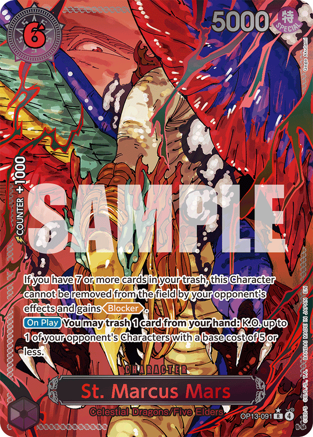 St. Marcus Mars - OP13-091 - Rare (Red Alt Art) - Carrying On His Will