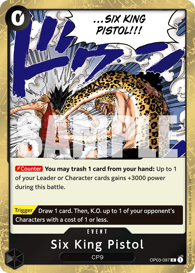 Six King Pistol - OP03-097 - Rare (Reprint) - Pillars of Strength
