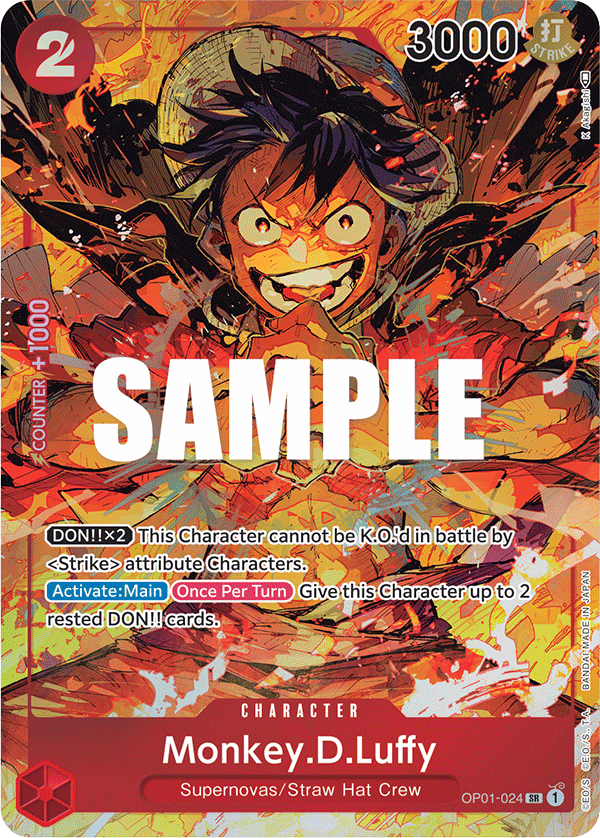Monkey.D.Luffy - OP01-024 - Super Rare (Alternate Art) - Romance Dawn