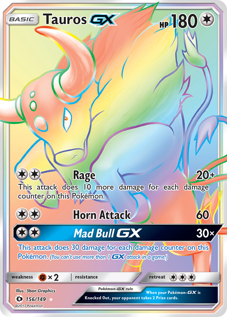 Tauros-GX - 156/149 - Sun & Moon