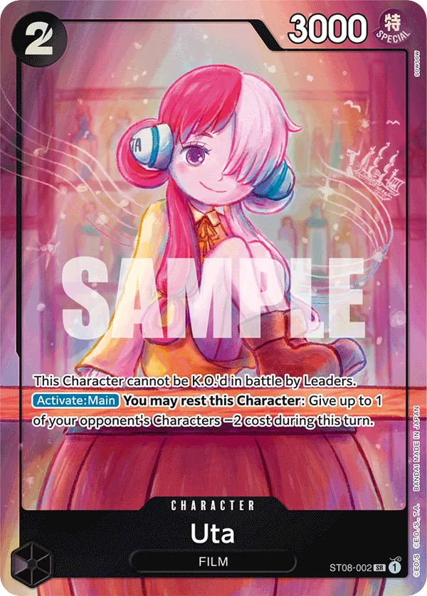 Uta - ST08-002 - Super Rare (Uta Alt Art) - Monkey.D.Luffy
