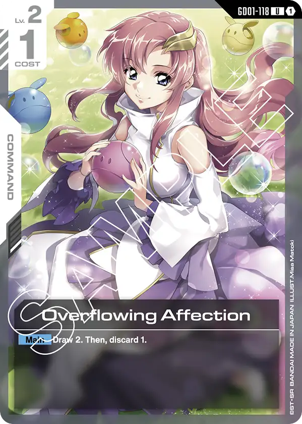 Overflowing Affection - GD01-118 - Uncommon - Newtype Rising