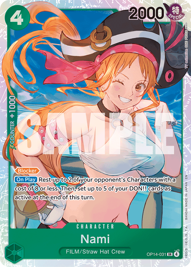 Nami - OP14-031 - Super Rare - The Azure Sea's Seven
