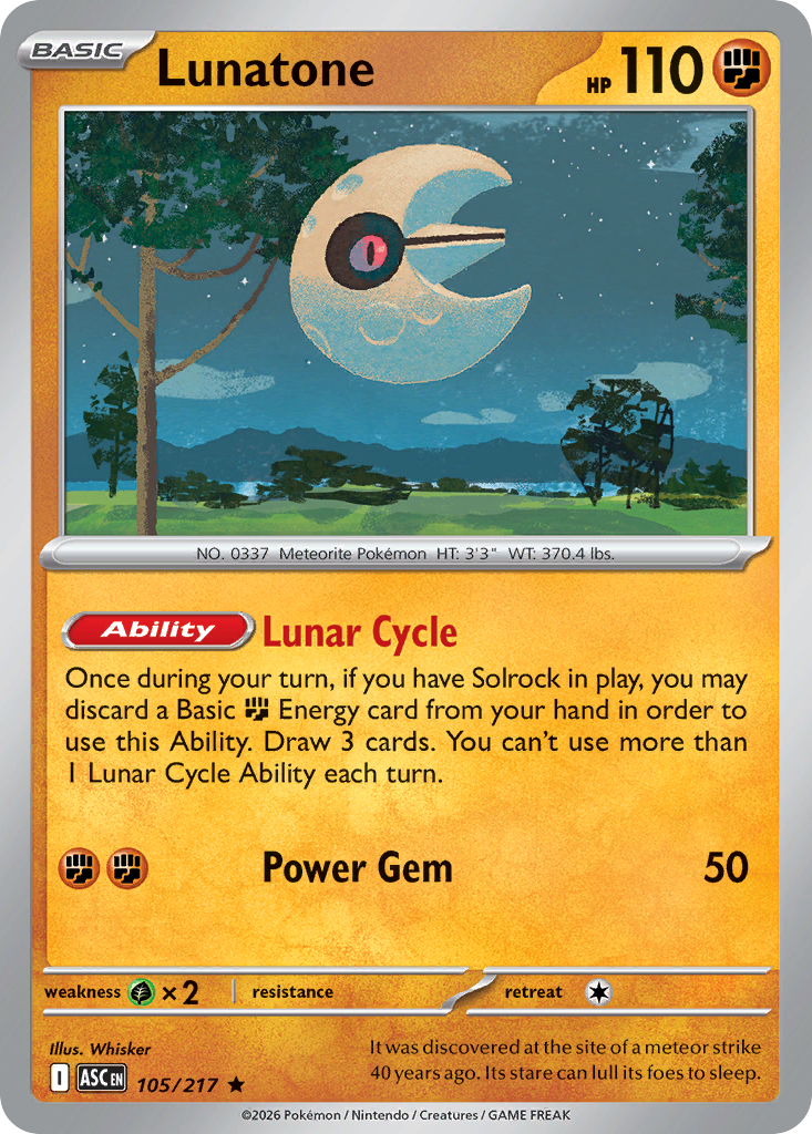Lunatone - 105/217 - Ascended Heroes