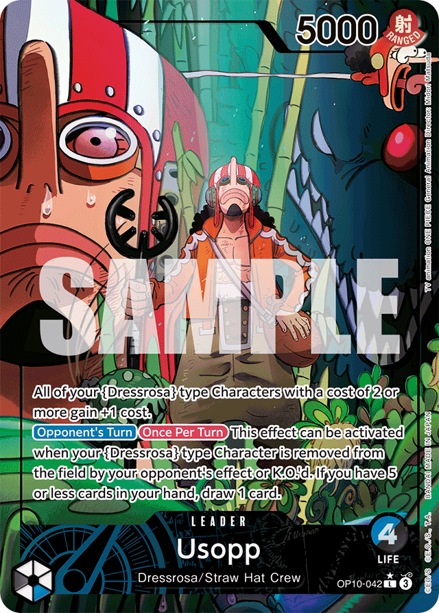 Usopp - OP10-042 - Leader (Alternate Art) - Royal Blood