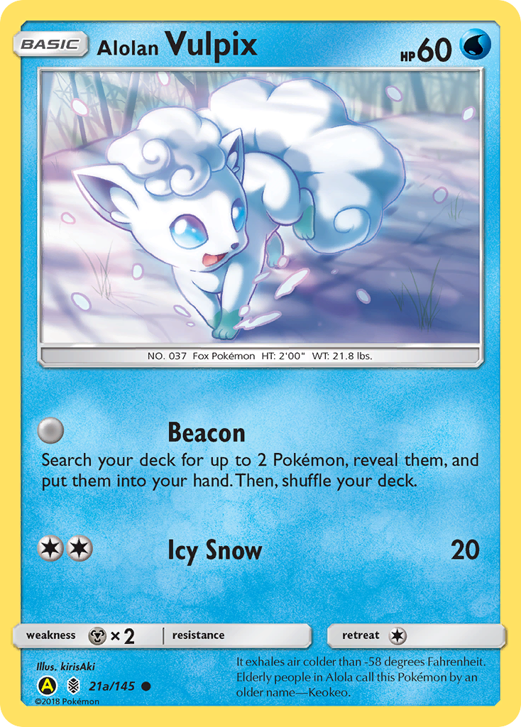Alolan Vulpix - 21a/145 - Guardians Rising