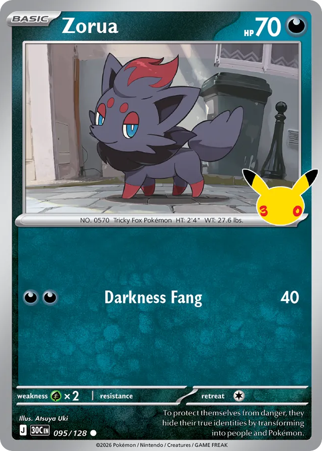 Zorua - 095/128 - 30th Celebration