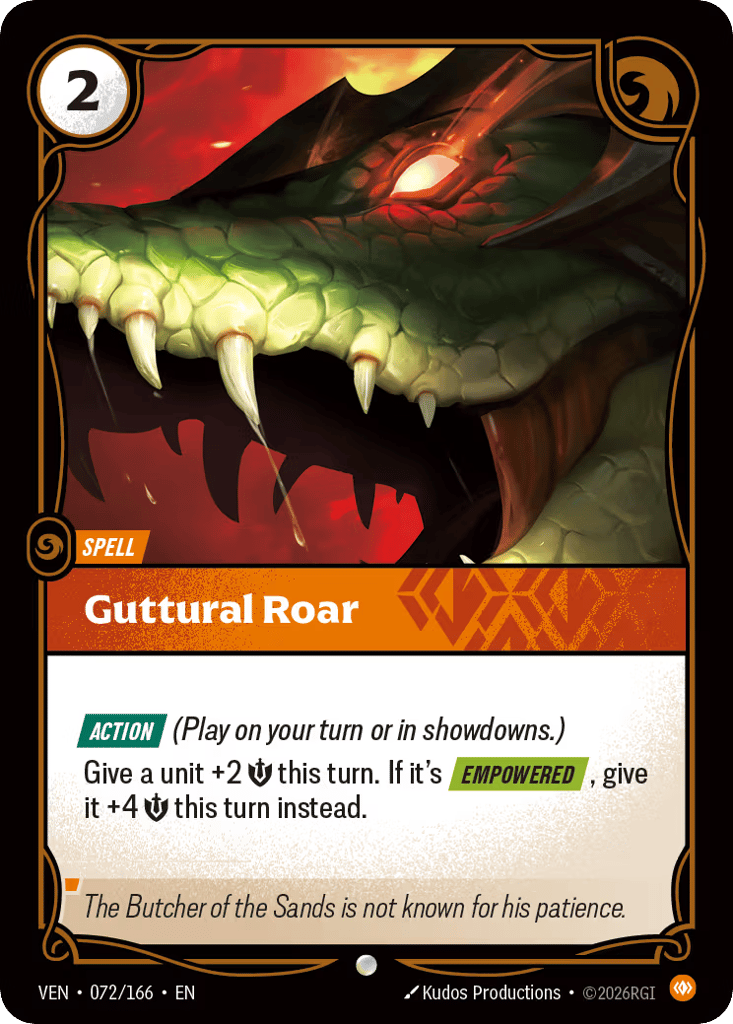 Guttural Roar - 072/166 - Common - Vendetta