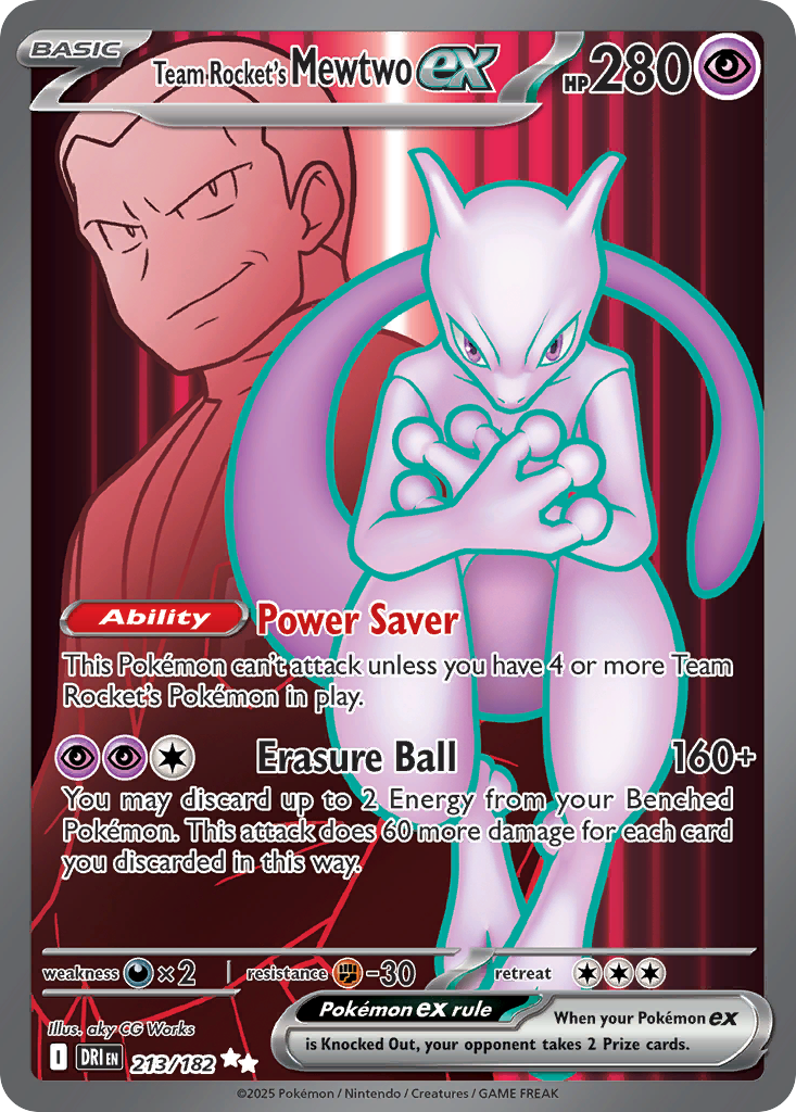 Team Rocket's Mewtwo ex - 213/182 - Destined Rivals