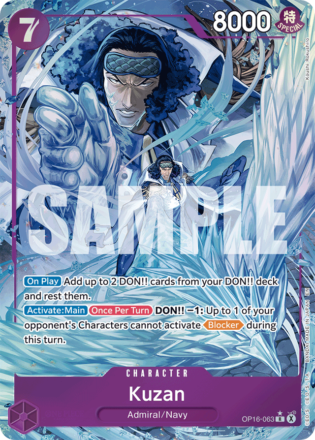 Kuzan - OP16-063 - Rare (Alternate Art) - The Time Of Battle