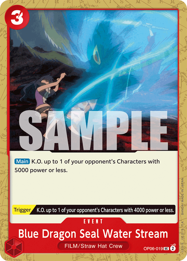 Blue Dragon Seal Water Stream - OP06-019 - Uncommon - Wings of the Captain