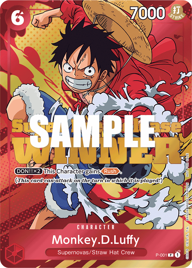 Monkey.D.Luffy - P-001 - Promo (Super Pre Release Winner Stamp) - Promos