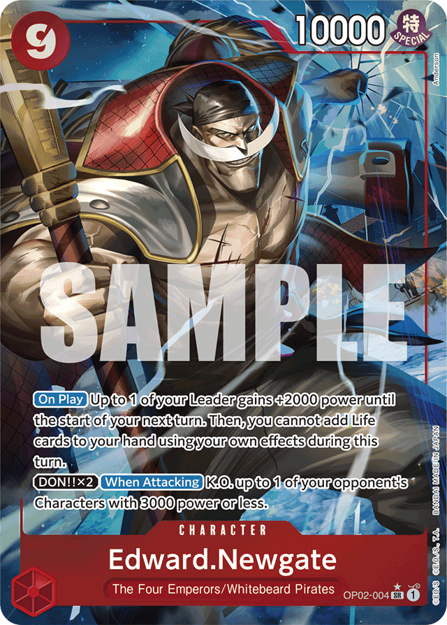 Edward.Newgate - OP02-004 - Super Rare (Premium Alt Art) - Paramount War