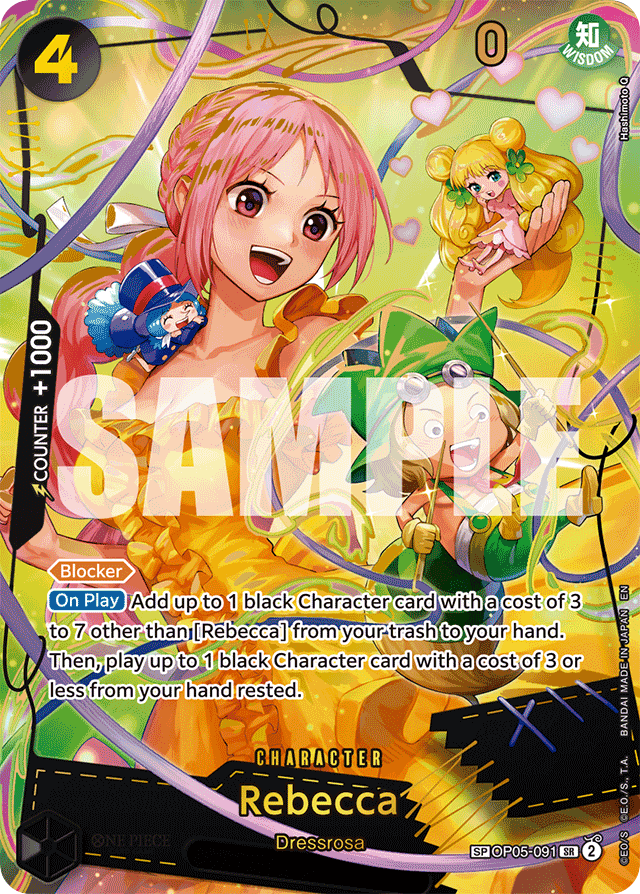 Rebecca - OP05-091 - Super Rare (Gold Special Alt Art) - Awakening of the New Era