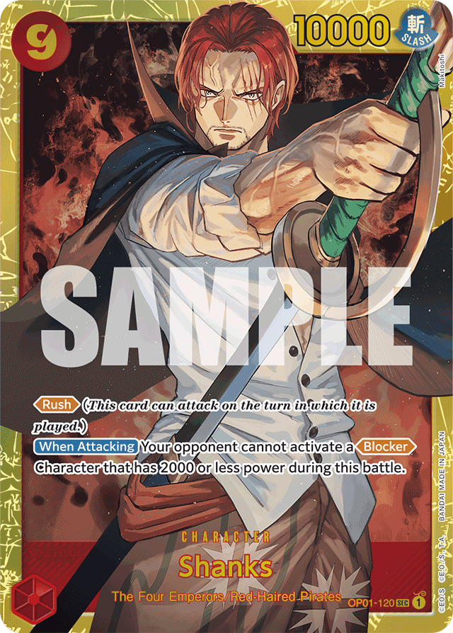 Shanks - OP01-120 - Secret Rare (Reprint) - Romance Dawn