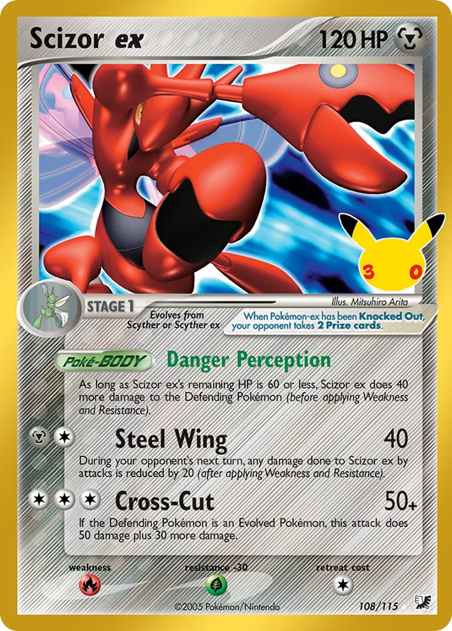 Scizor ex - 108/115 - 30th Celebration: Classic Collection