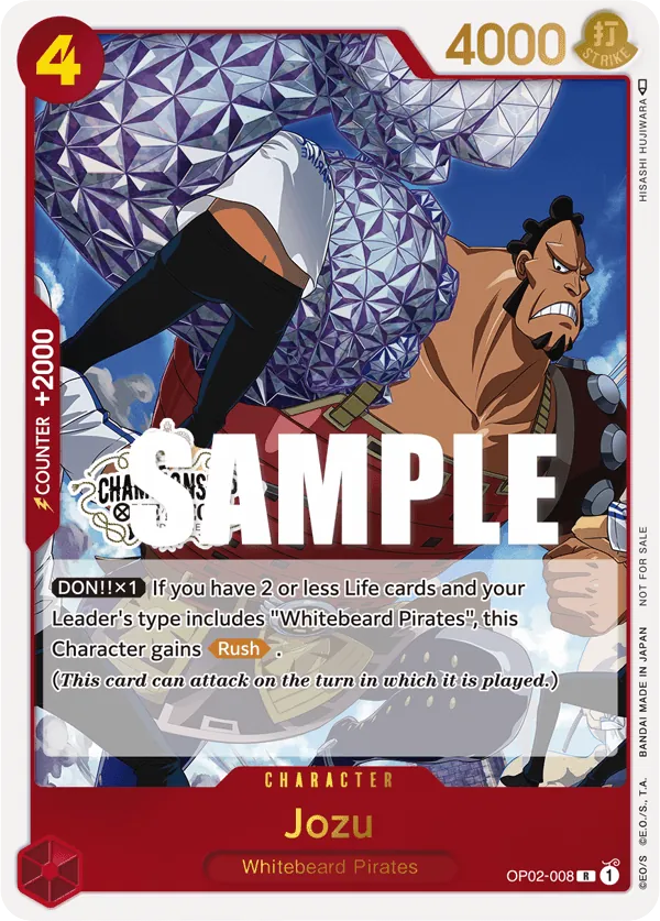 Jozu - OP02-008 - Rare (Store Championship Stamp) - Paramount War