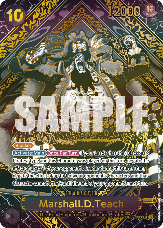 Marshall.D.Teach - OP09-093 - Super Rare (Gold Special Alt Art) - Emperors In The New World