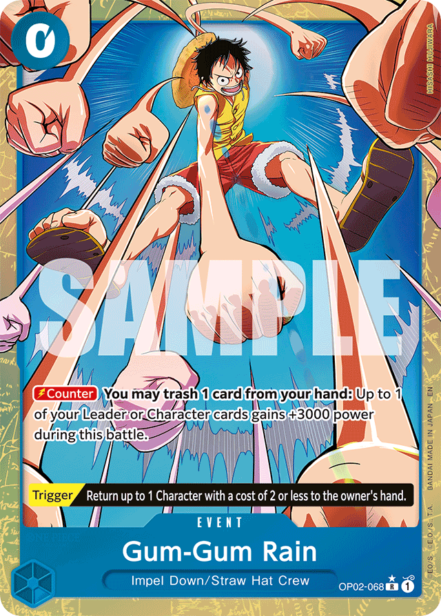 Gum-Gum Rain - OP02-068 - Rare (Alternate Art) - Paramount War