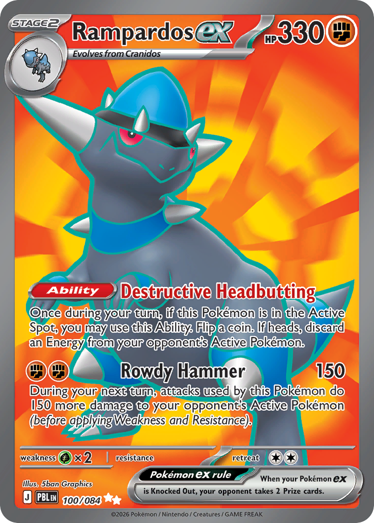 Rampardos ex - 100/84 - Pitch Black