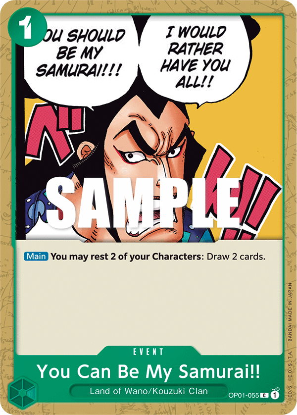 You Can Be My Samurai!! - OP01-055 - Common - Romance Dawn