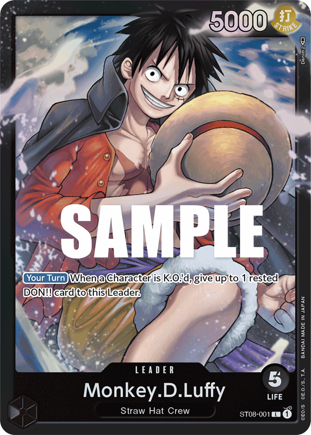 Monkey.D.Luffy - ST08-001 - Leader - Monkey.D.Luffy