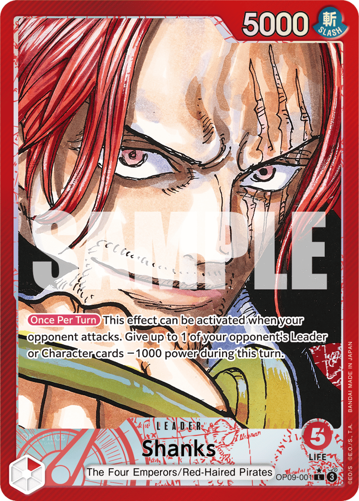 Shanks - OP09-001 - Leader (Alternate Art) - Emperors In The New World