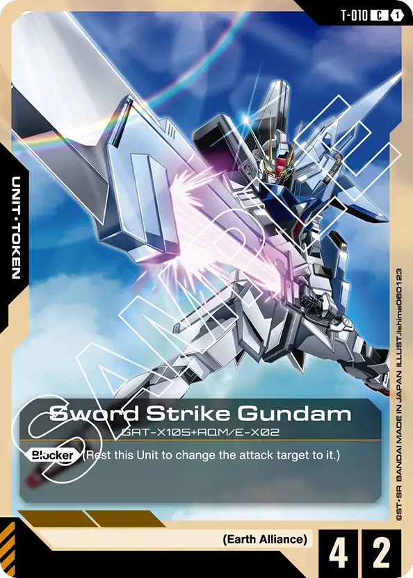 Sword Strike Gundam - T-010 - Common - Tokens