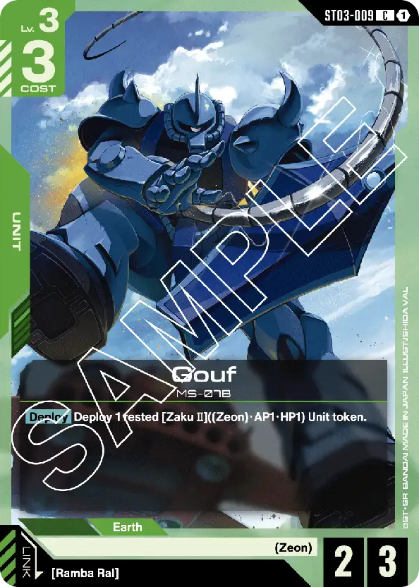 Gouf - ST03-009 - Common - Zeon's rush