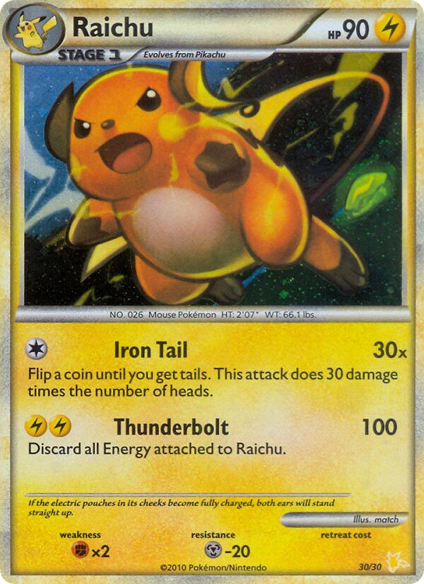 Raichu - 30/30 - HGSS Trainer Kit Raichu