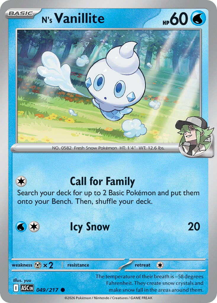 N's Vanillite - 049/217 - Ascended Heroes