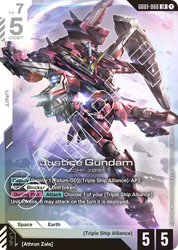 Justice Gundam - GD01-066 - Legend Rare - Newtype Rising