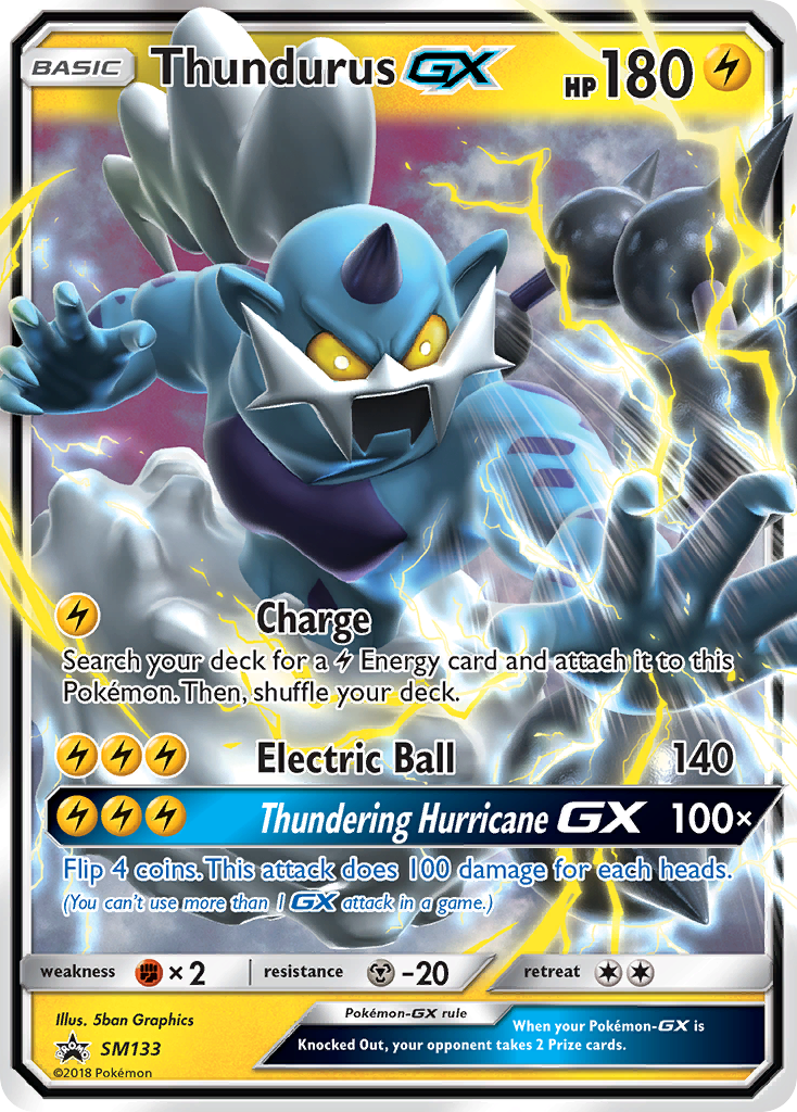 Thundurus-GX - SM133 - SM Black Star Promos