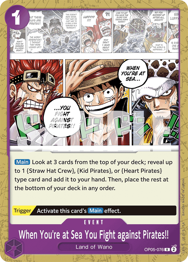 When You're at Sea You Fight against Pirates!! - OP05-076 - Rare (Reprint) - Awakening of the New Era
