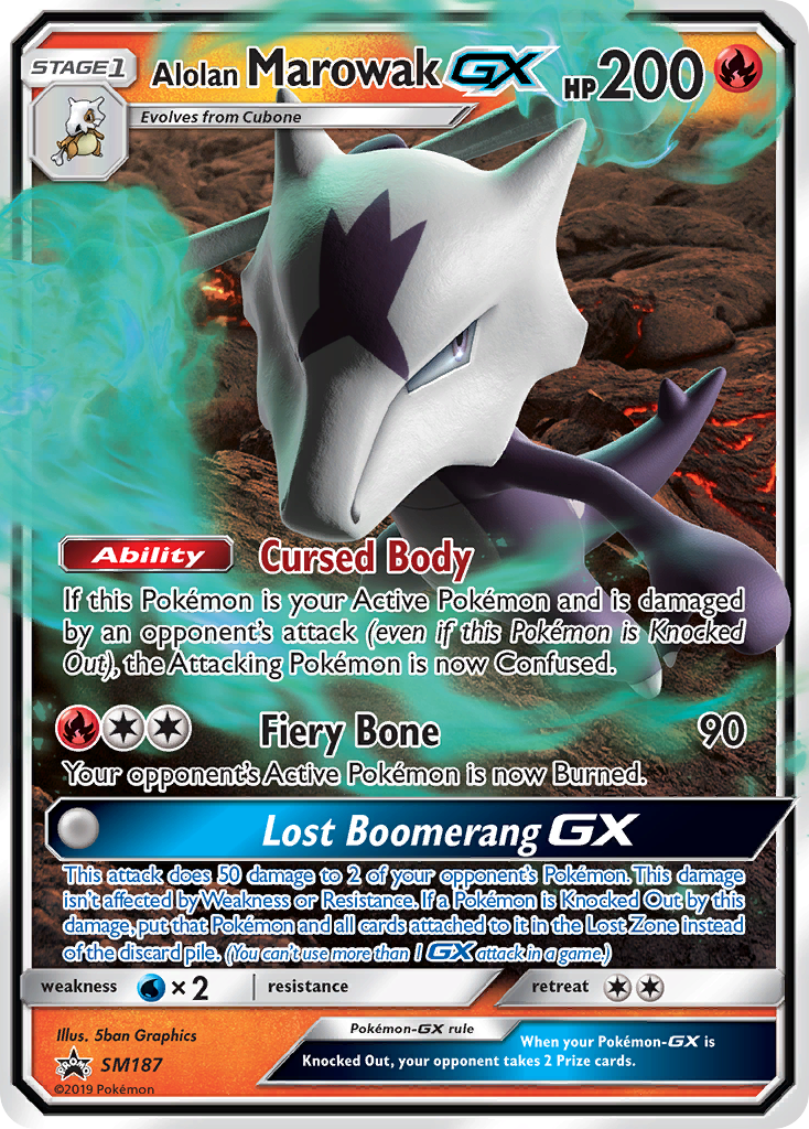 Alolan Marowak-GX - SM187 - SM Black Star Promos