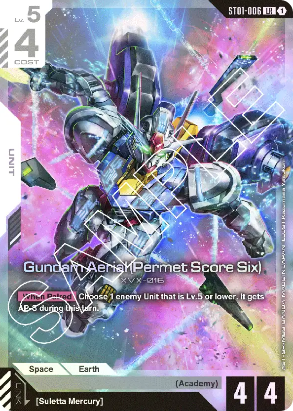 Gundam Aerial (Permet Score Six) - ST01-006 - Legend Rare - Heroic Beginnings