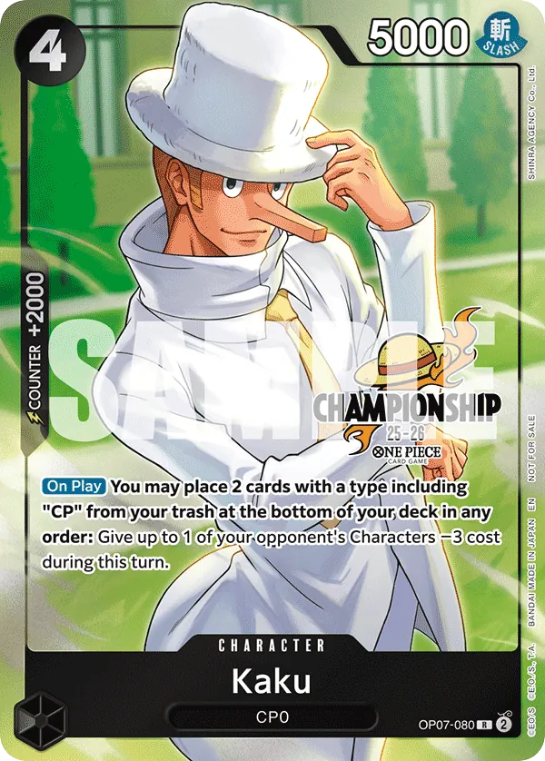 Kaku - OP07-080 - Rare (Championship Stamp) - 500 Years In The Future