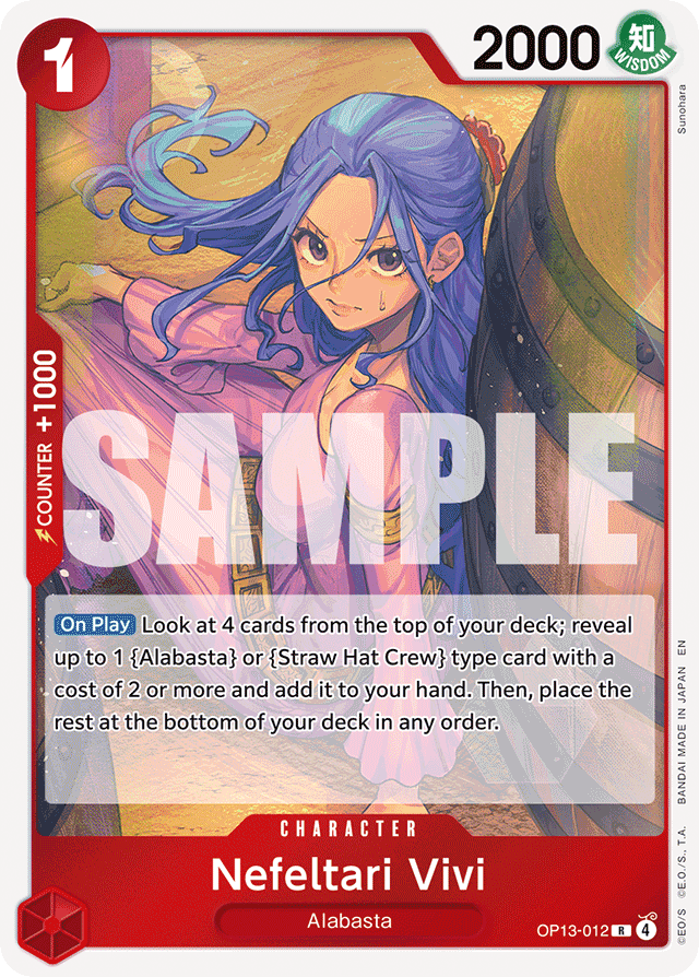 Nefeltari Vivi - OP13-012 - Rare - Carrying On His Will