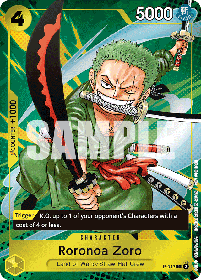 Roronoa Zoro - P-042 - Promo - Promos