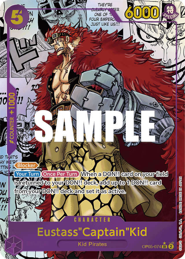 Eustass"Captain"Kid - OP05-074 - Super Rare (Manga Alt Art) - Awakening of the New Era