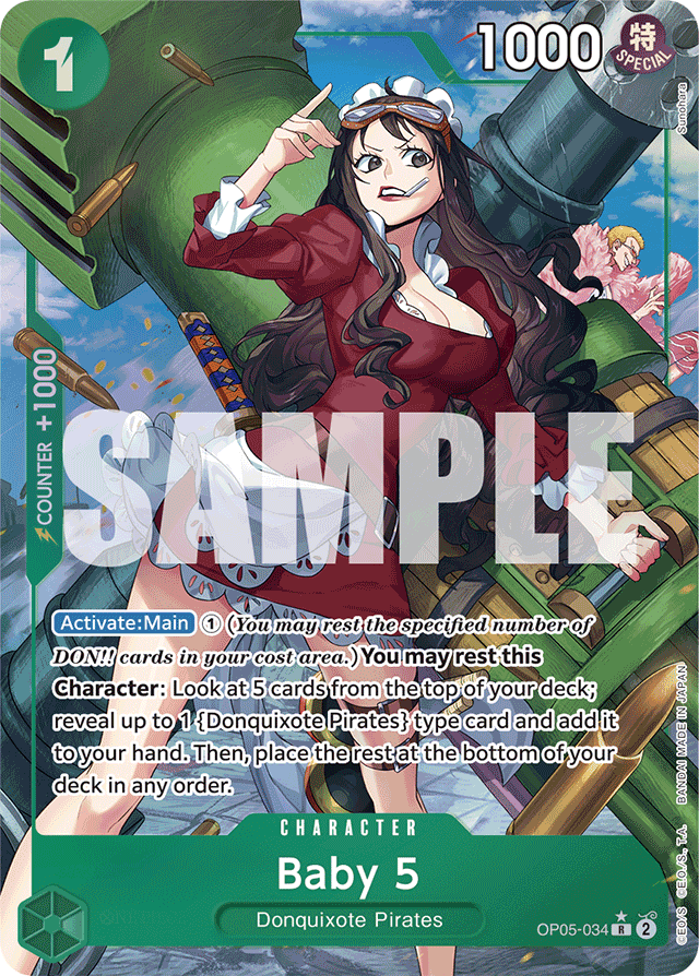 Baby 5 - OP05-034 - Rare (Premium Alt Art) - Awakening of the New Era