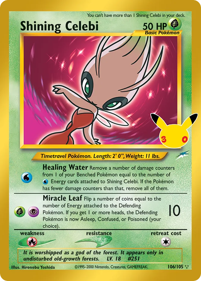 Shining Celebi - 106/105 - 30th Celebration: Classic Collection