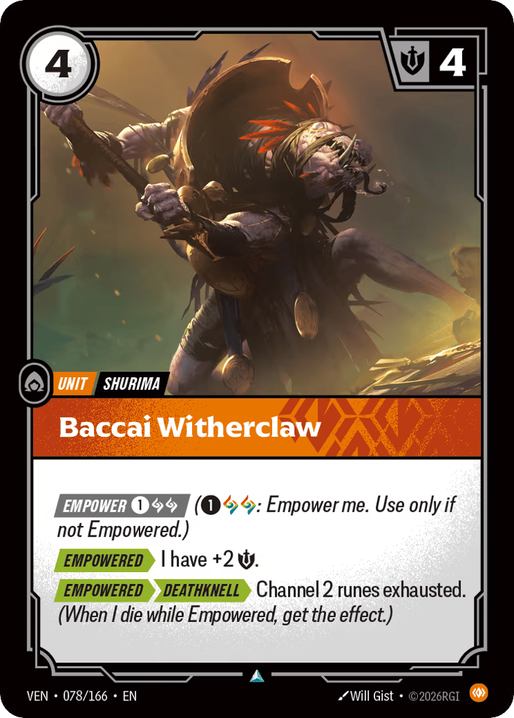 Baccai Witherclaw - 078/166 - Uncommon - Vendetta