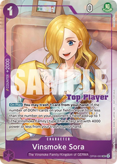 Vinsmoke Sora - OP06-063 - Uncommon (Top Player Stamp) - Wings of the Captain