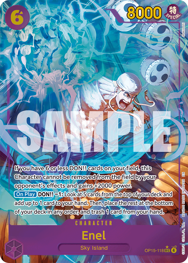 Enel - OP15-118 - Secret Rare (Alternate Art) - Adventure on Kami's Island