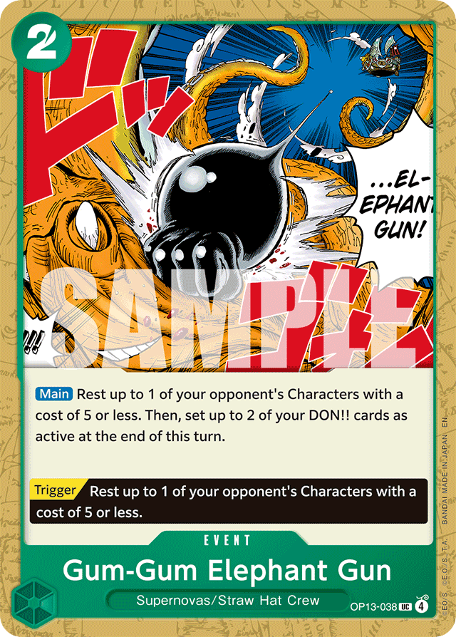 Gum-Gum Elephant Gun - OP13-038 - Uncommon - Carrying On His Will