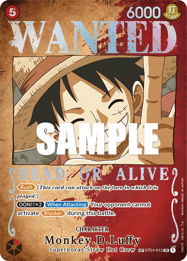 Monkey.D.Luffy - ST01-012 - Super Rare (Wanted Poster) - Straw Hat Crew