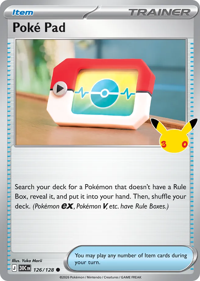 Poké Pad - 126/128 - 30th Celebration