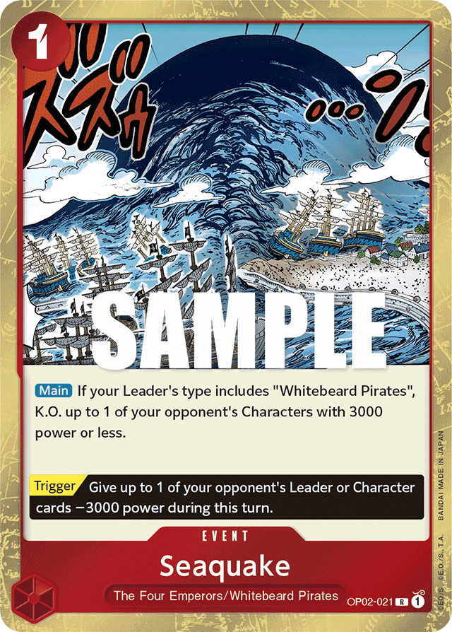 Seaquake - OP02-021 - Rare - Paramount War
